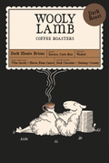 Dark Monte Brisas dark roast Costa Rica coffee bag with Wooly Lamb label